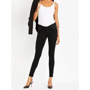 J Brand Mama J Skinny Maternity Jeans in Seriously Black Eco Wash SZ 30
